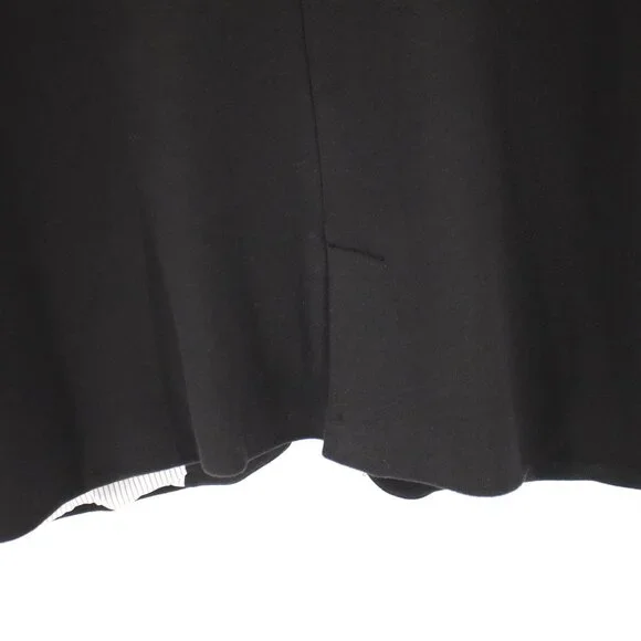 NWT Gibson Blazer Women's large Notch Collar One Button Black Cotton Blend work - Picture 4 of 12